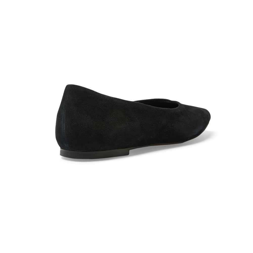 Amanda Ballet Flat in Black Suede