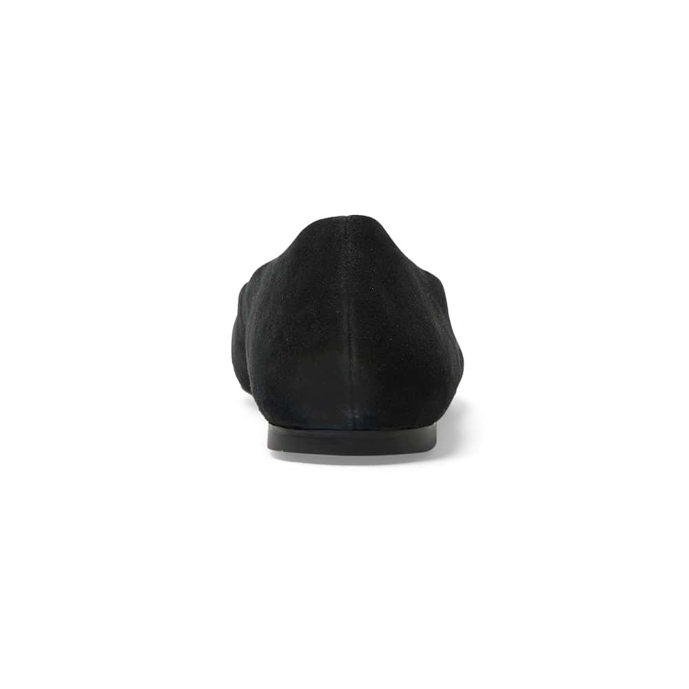 Amanda Ballet Flat in Black Suede