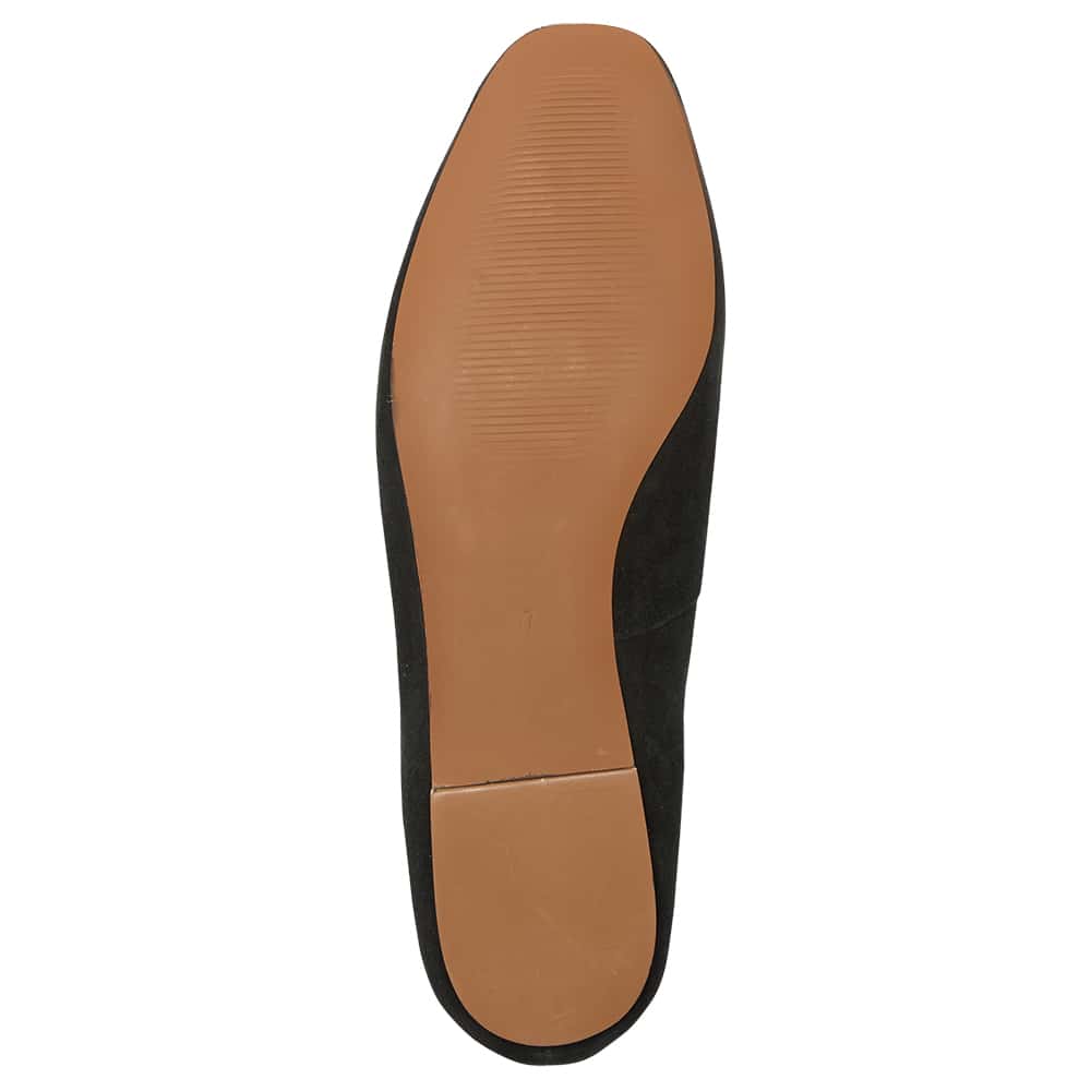 Amanda Ballet Flat in Black Suede