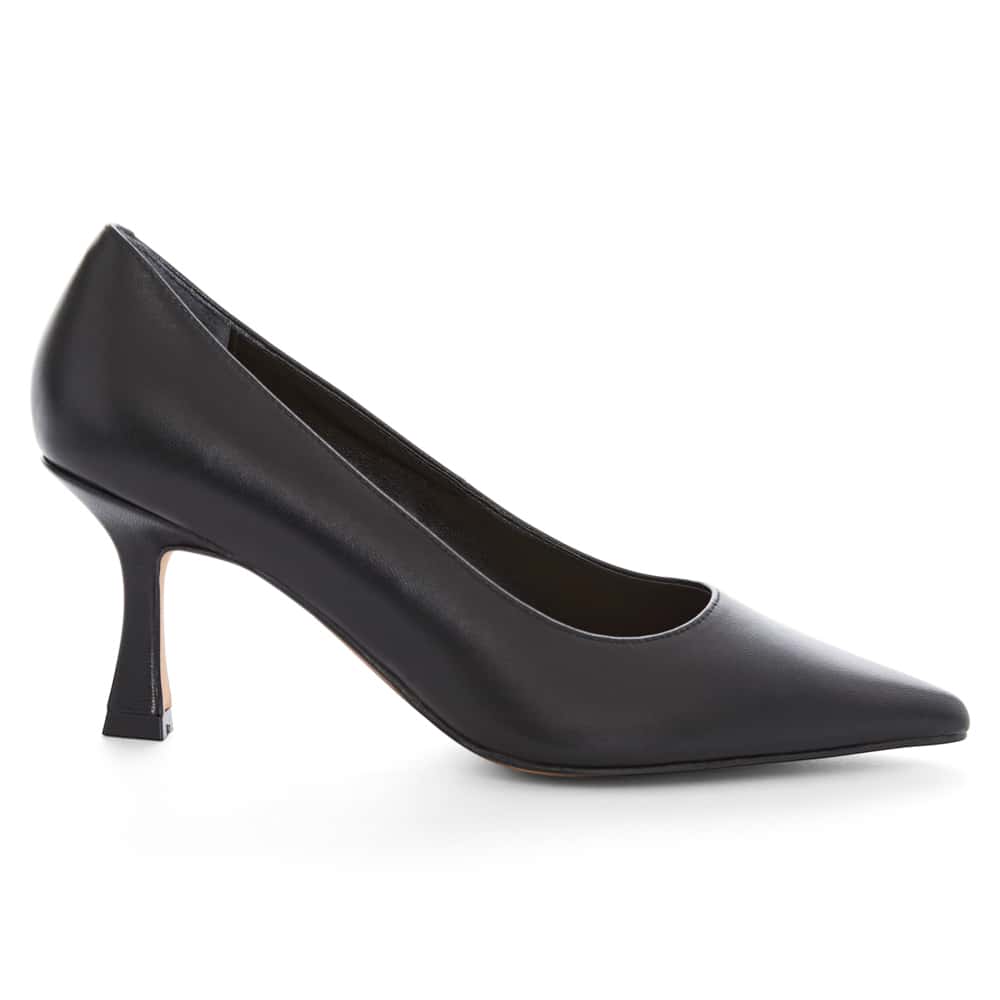 Amaya Heel in Black Leather