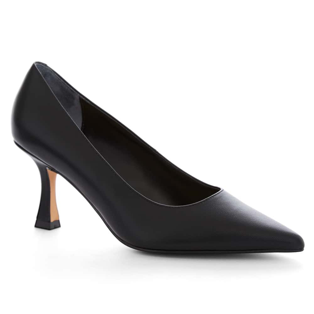 Amaya Heel in Black Leather