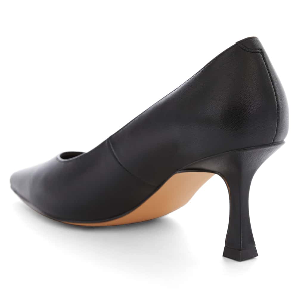 Amaya Heel in Black Leather