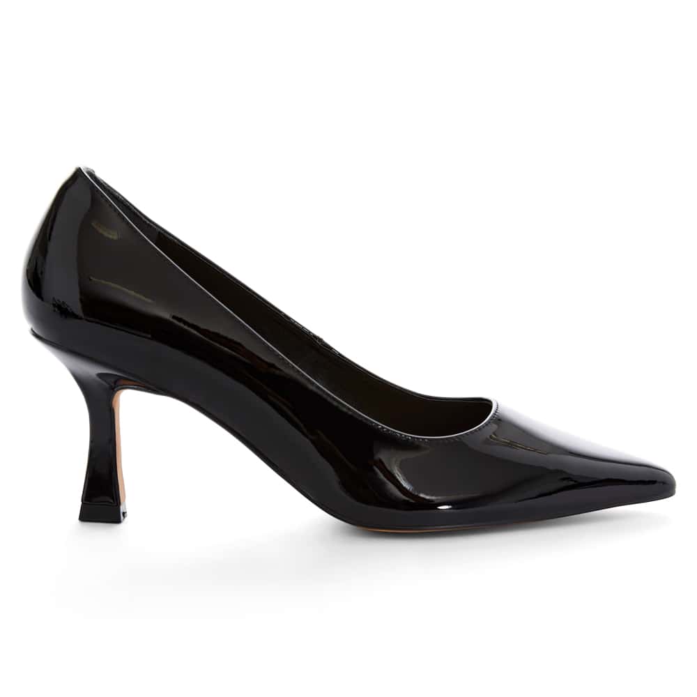 Amaya Heel in Black Patent