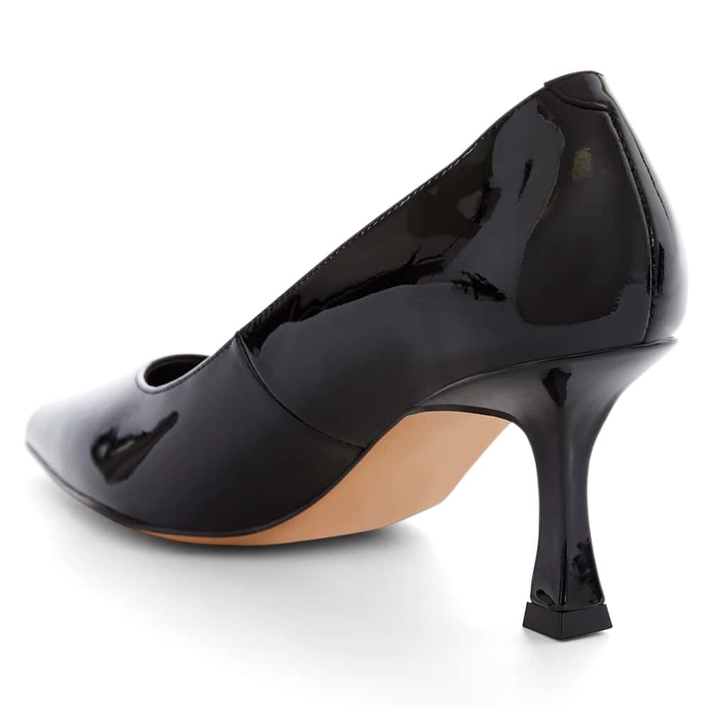 Amaya Heel in Black Patent