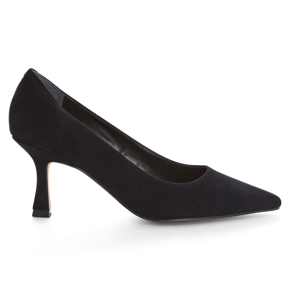 Amaya Heel in Black Suede