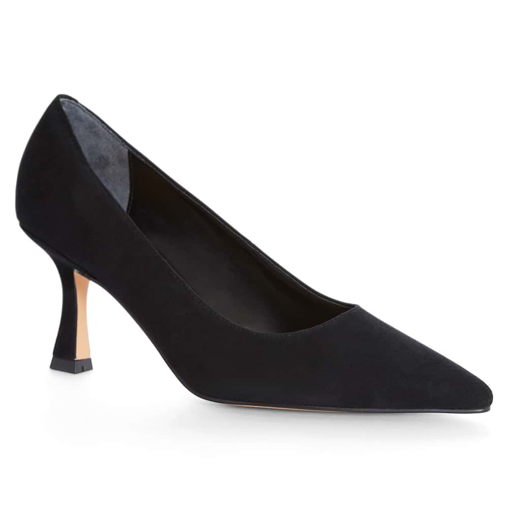 Amaya Heel in Black Suede
