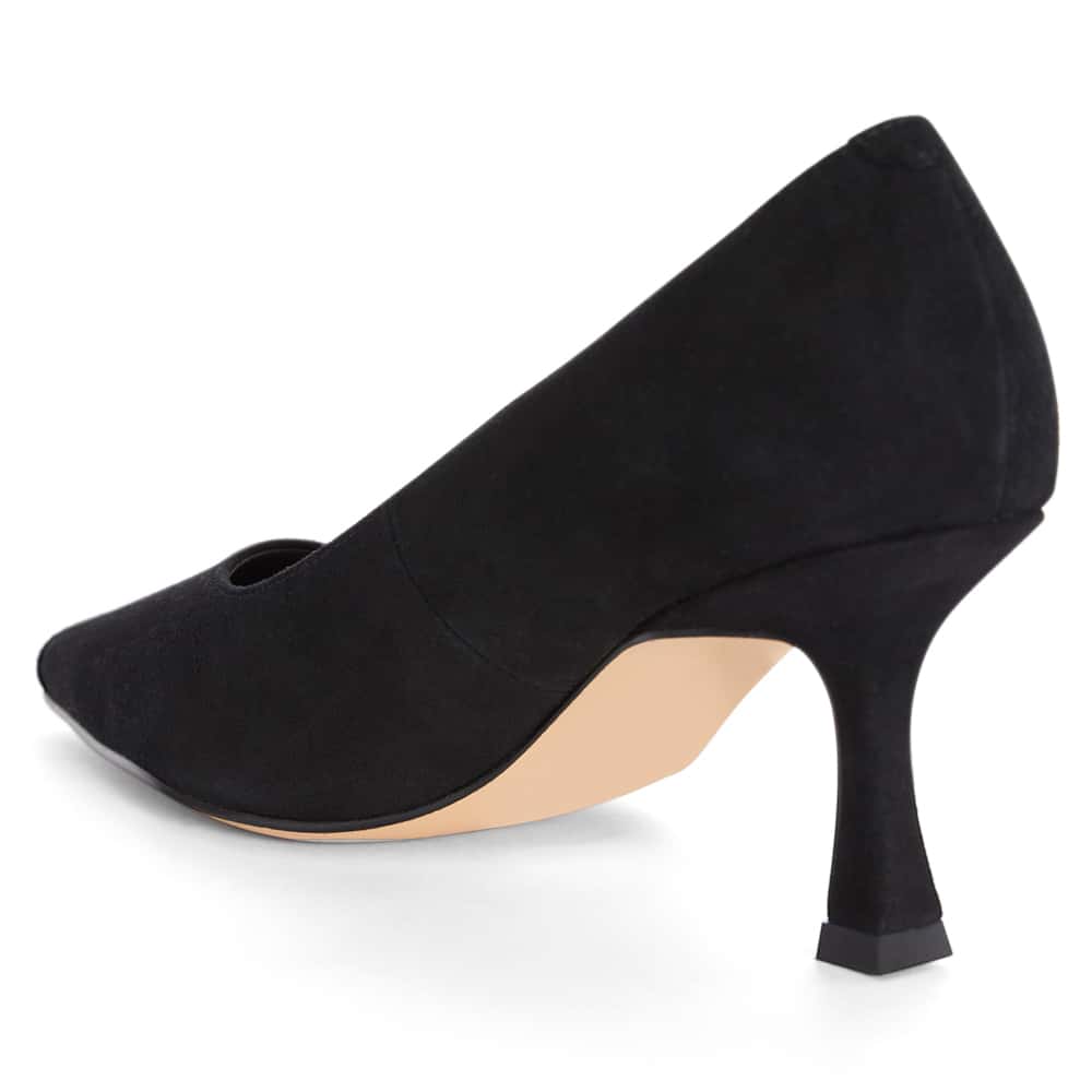 Amaya Heel in Black Suede