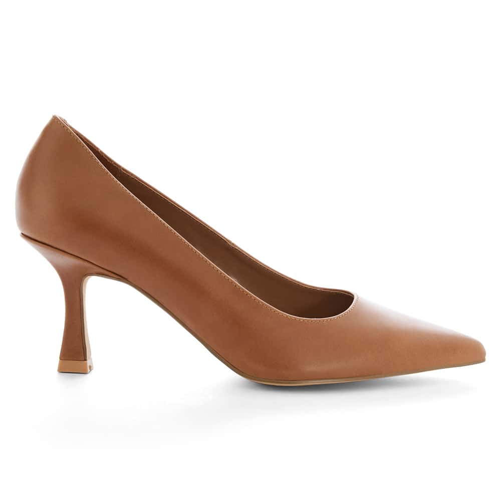 Amaya Heel in Cognac Leather