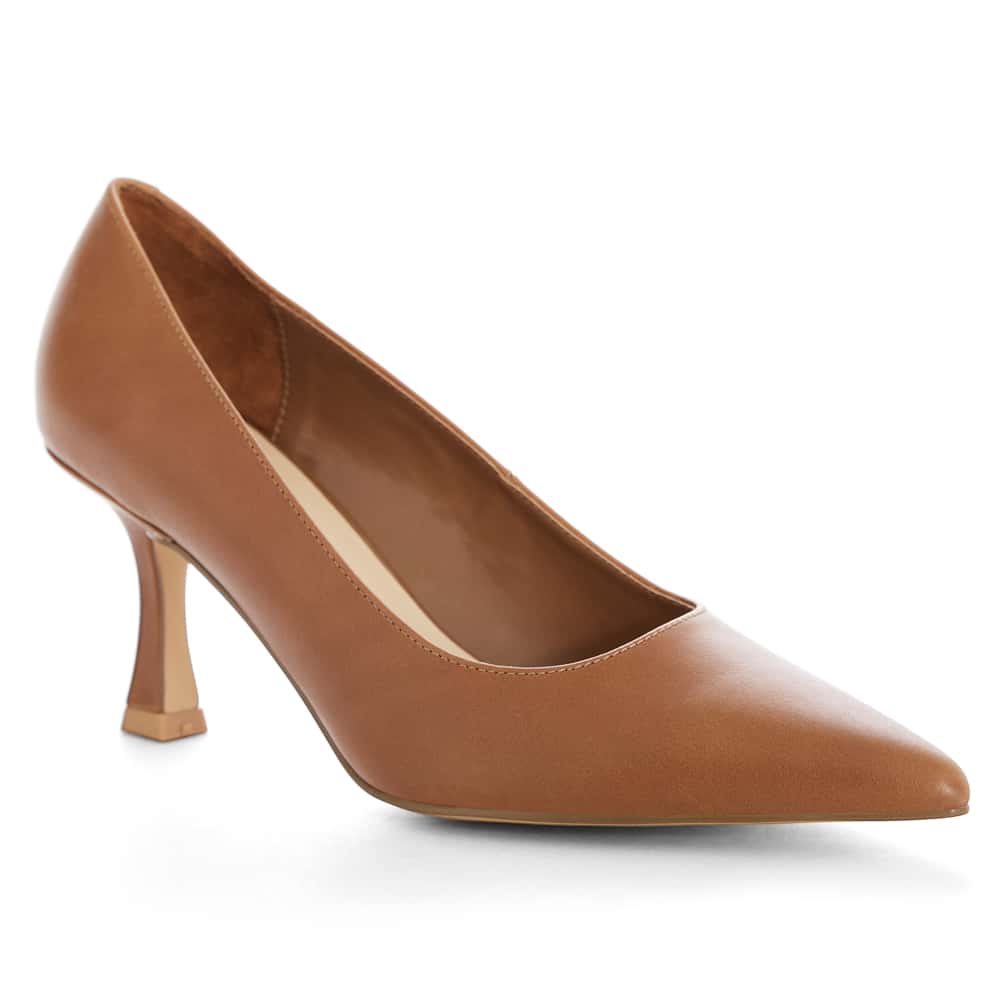 Amaya Heel in Cognac Leather