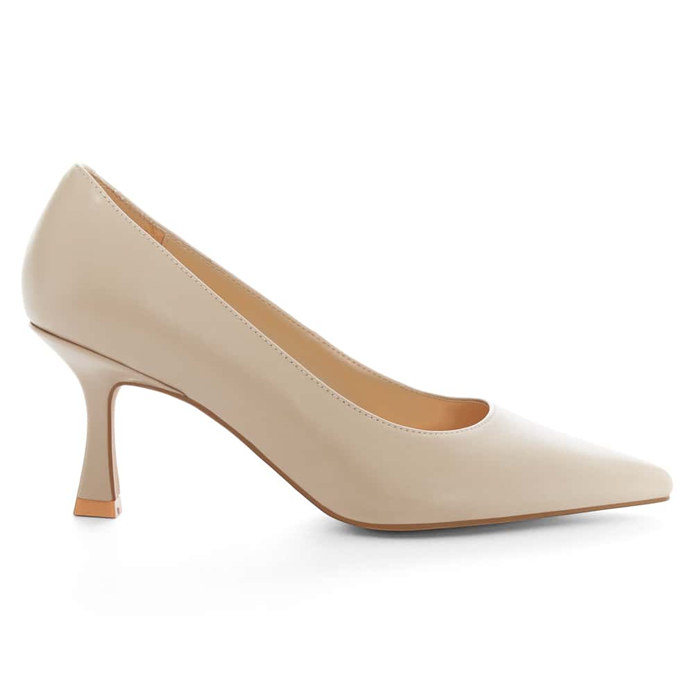 Amaya Heel in Nude Leather