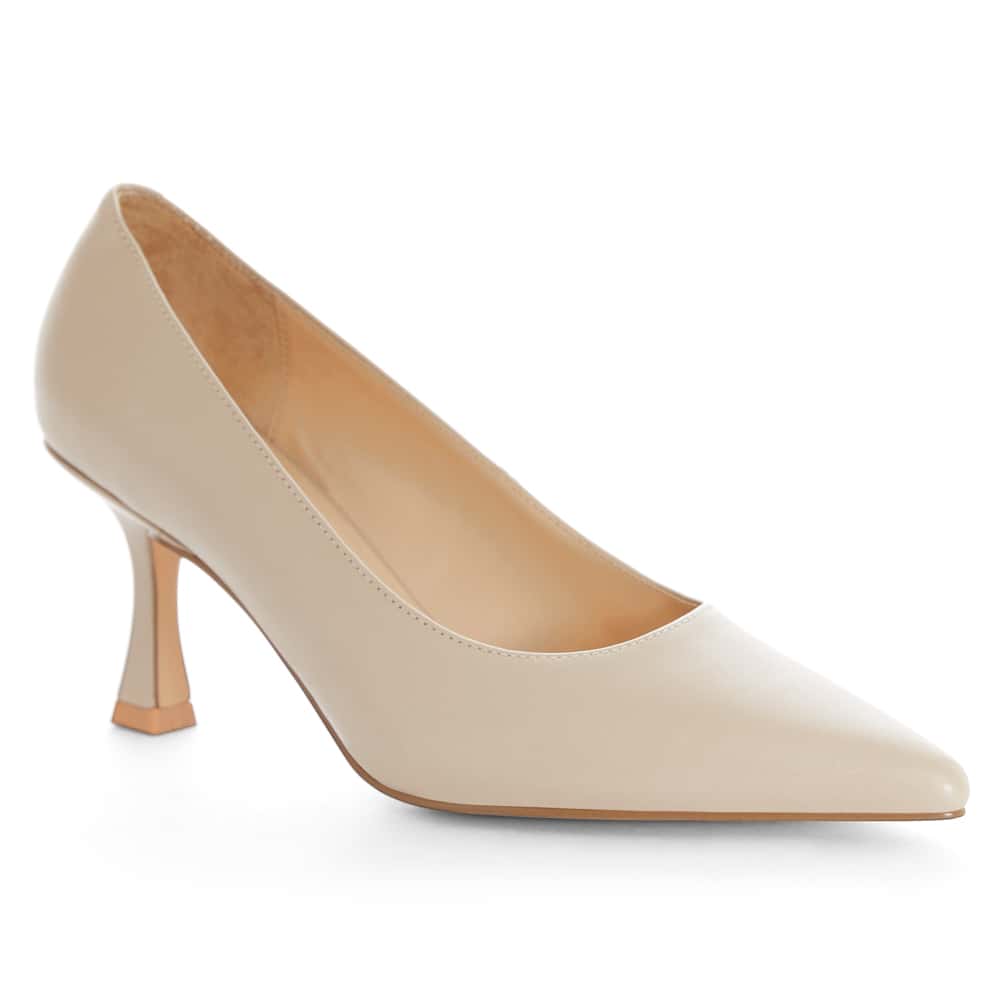 Amaya Heel in Nude Leather