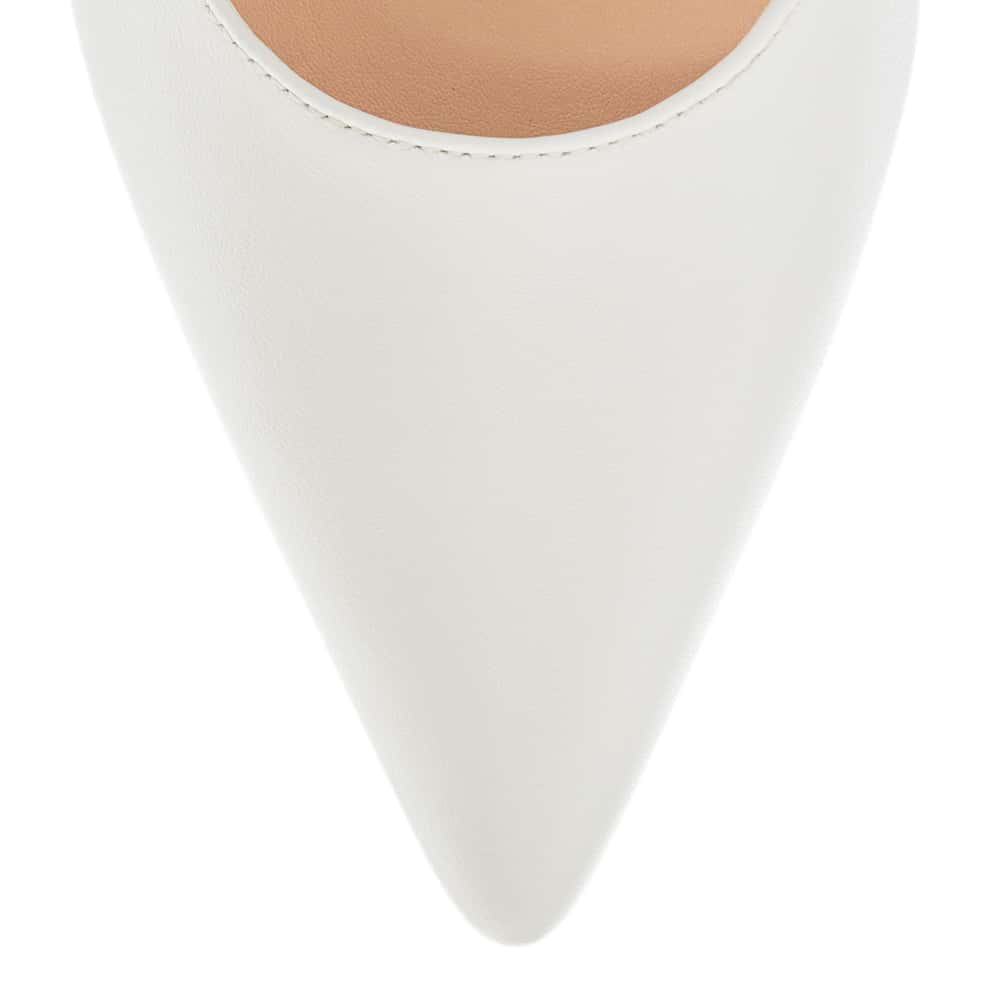 Amaya Heel in White Leather