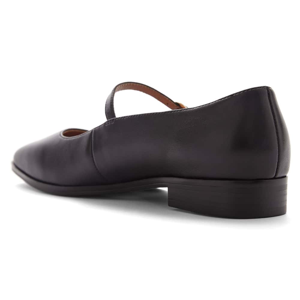 Andrea Ballet Flat in Black Leather