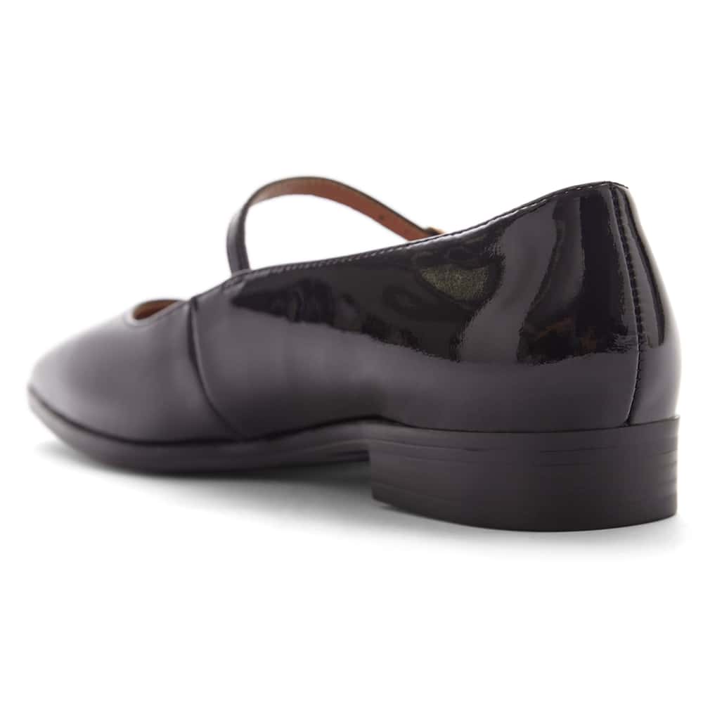 Andrea Flat in Black Patent