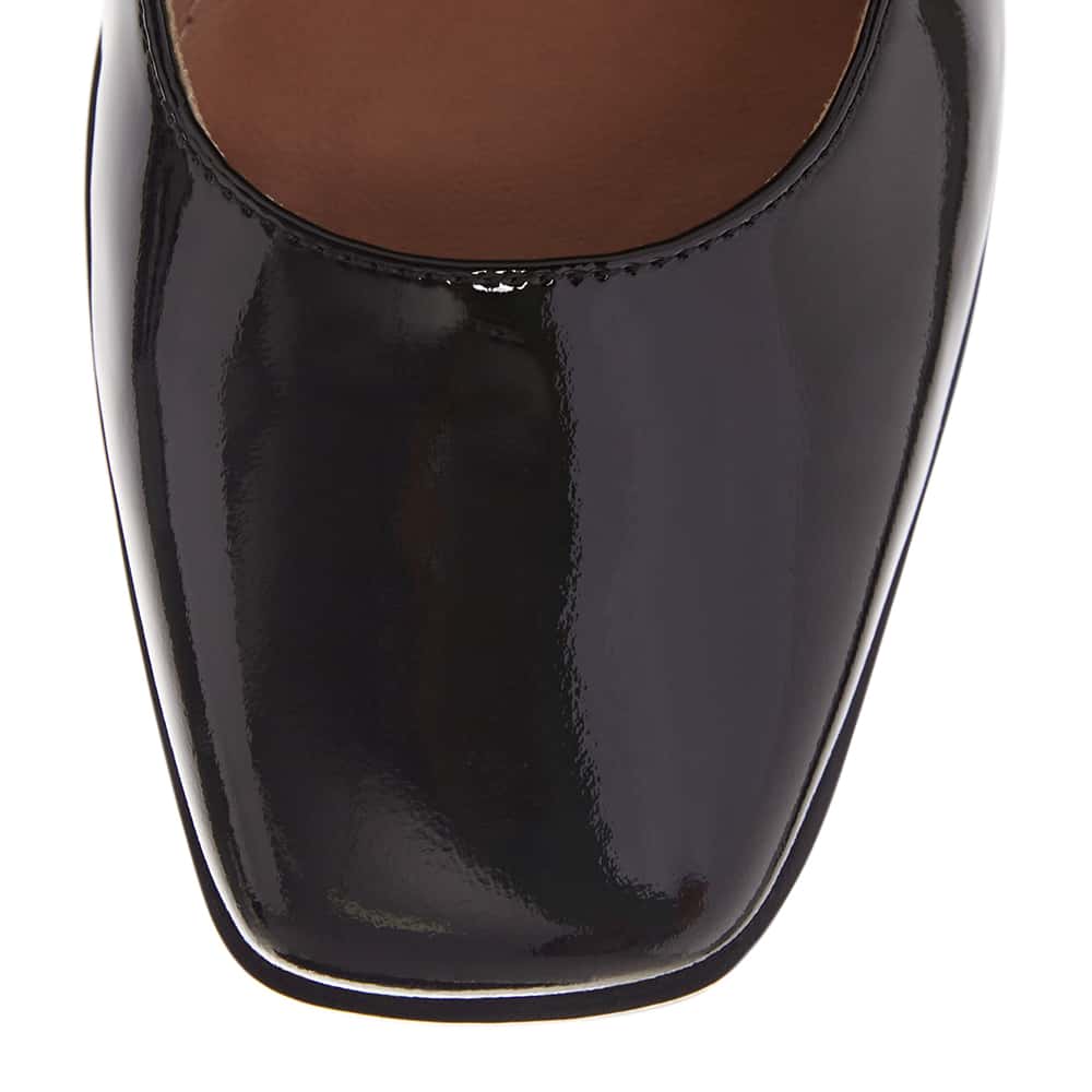 Andrea Flat in Black Patent