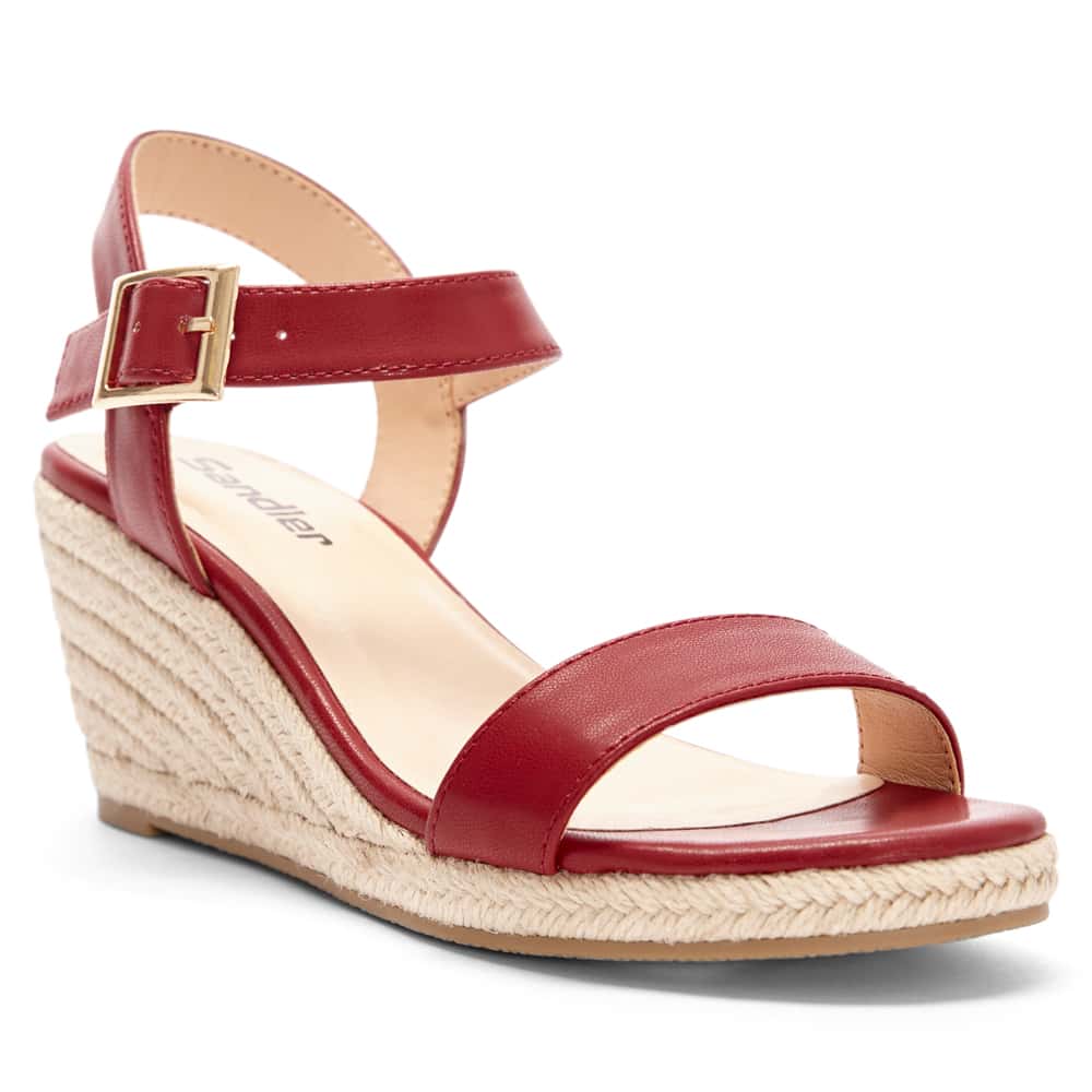 Annie Wedge in Red Smooth