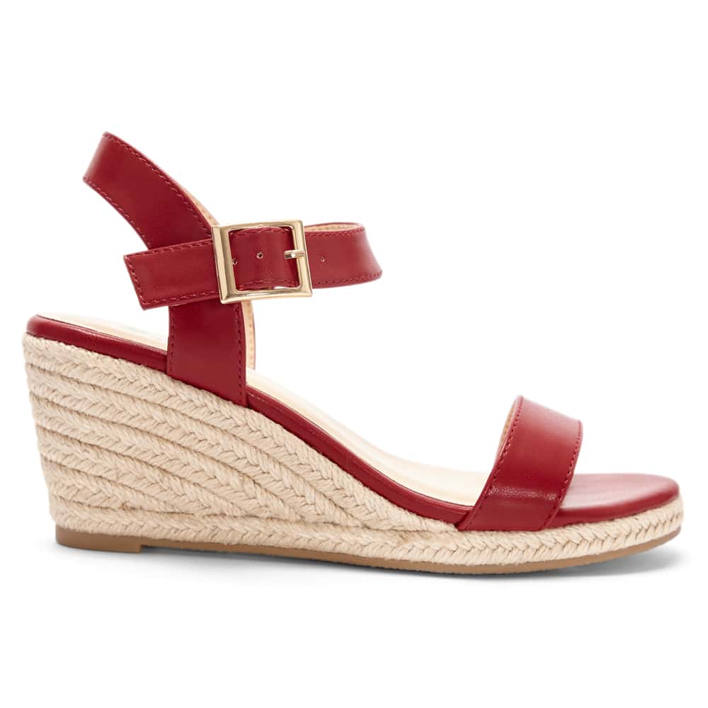 Annie Wedge in Red Smooth