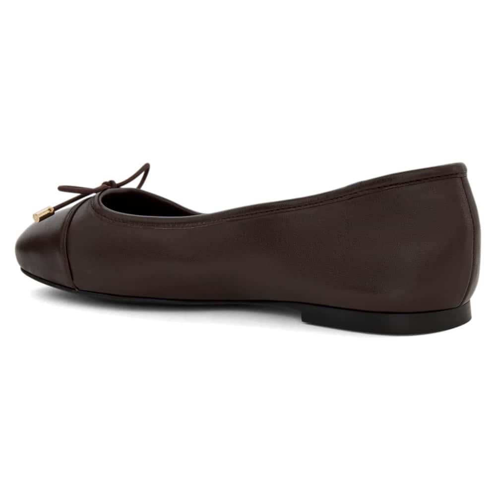 Ariel Ballet Flat in Chocolate  Leather
