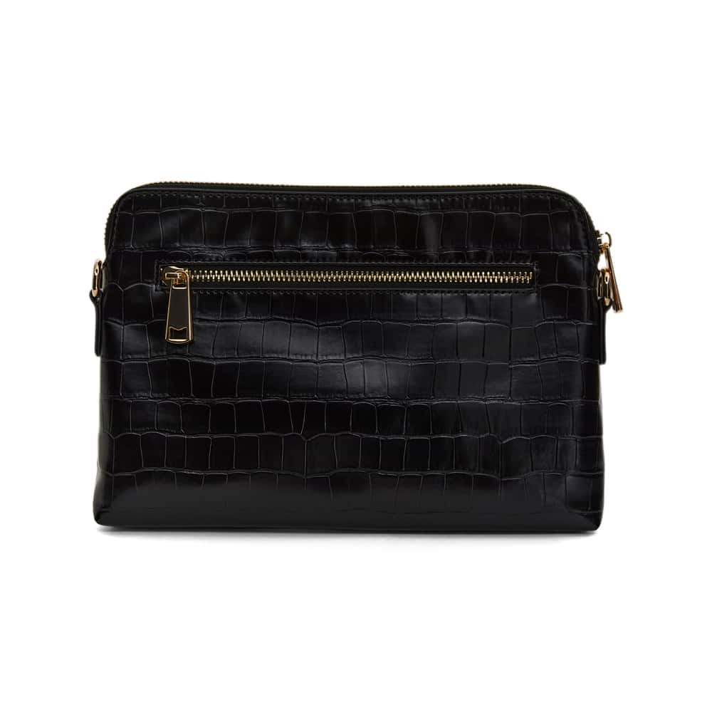 Asha Bag in Black Croc