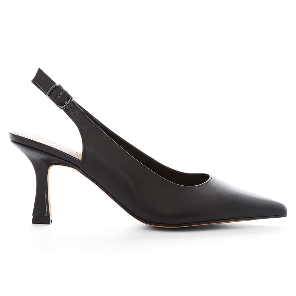 Astrid Heel in Black Leather