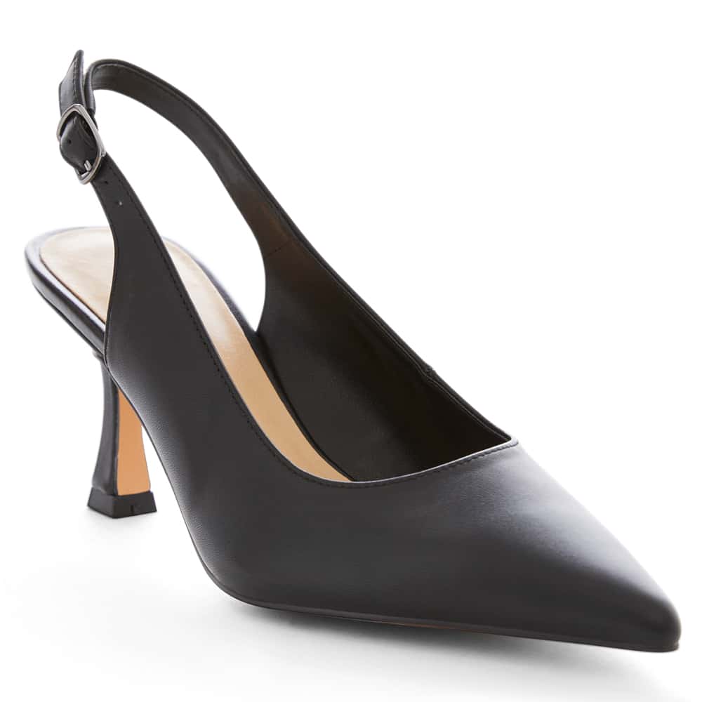 Astrid Heel in Black Leather