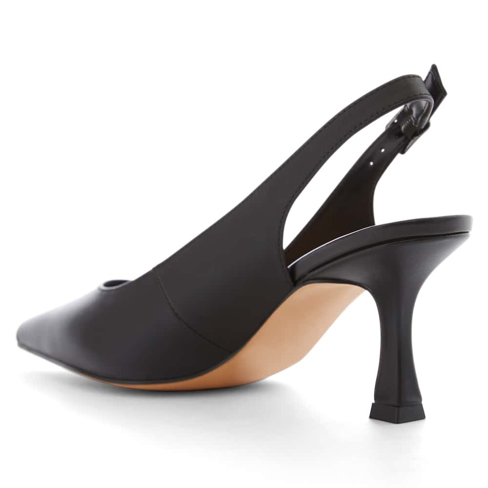 Astrid Heel in Black Leather