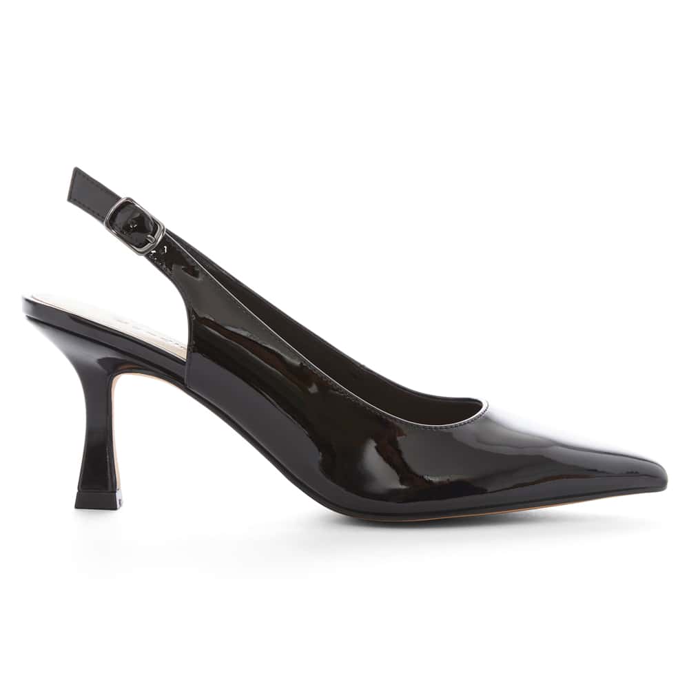 Astrid Heel in Black Patent
