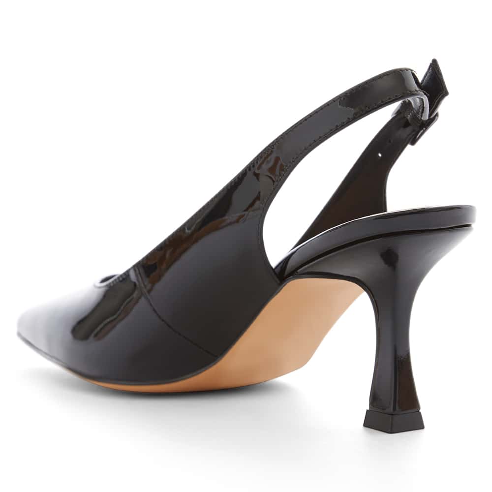 Astrid Heel in Black Patent
