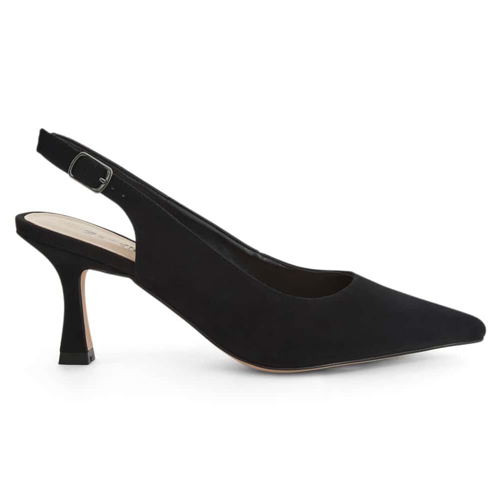 Astrid Heel in Black Suede