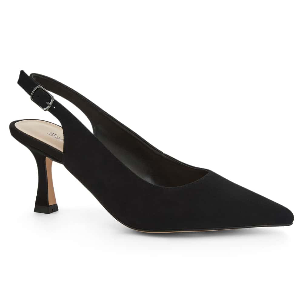 Astrid Heel in Black Suede