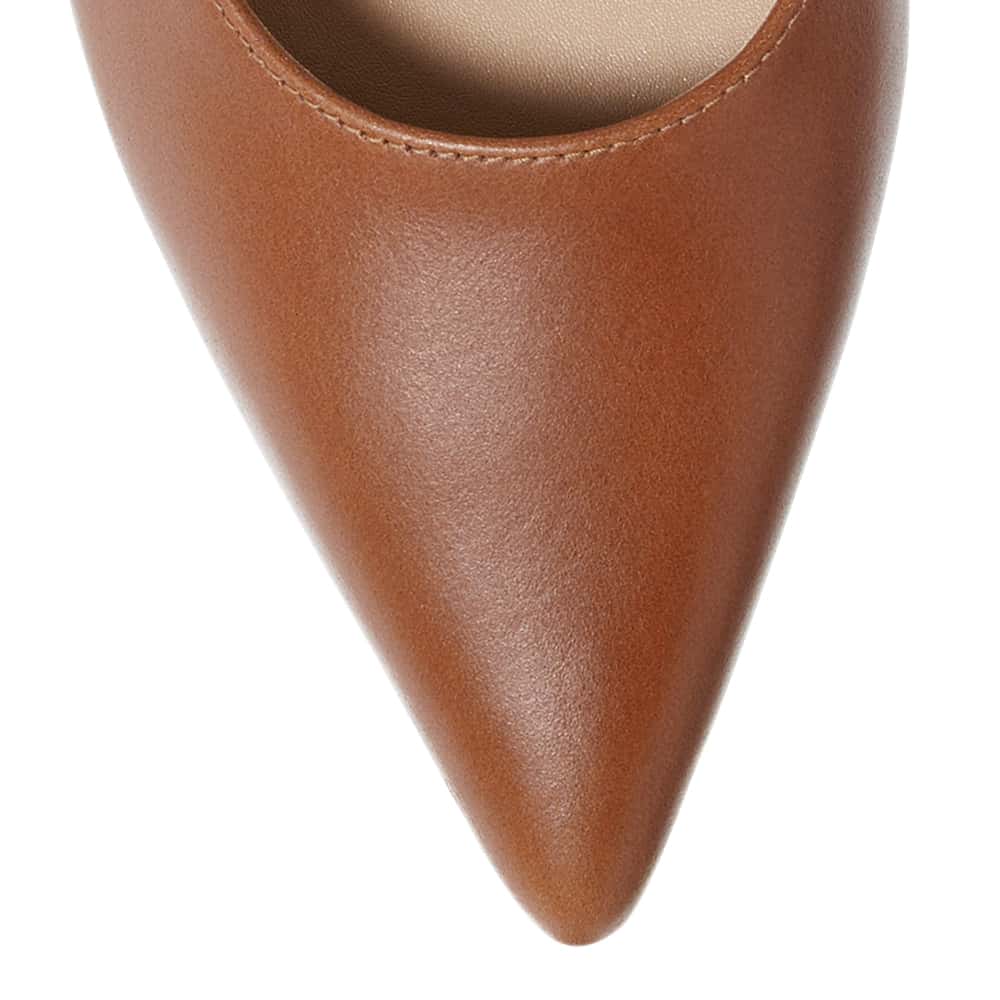 Astrid Heel in Cognac Leather