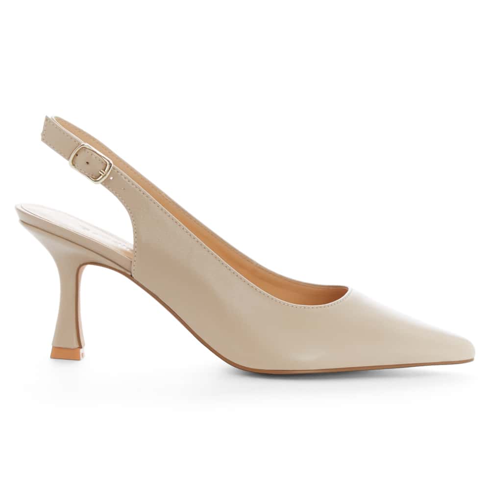 Astrid Heel in Nude Leather