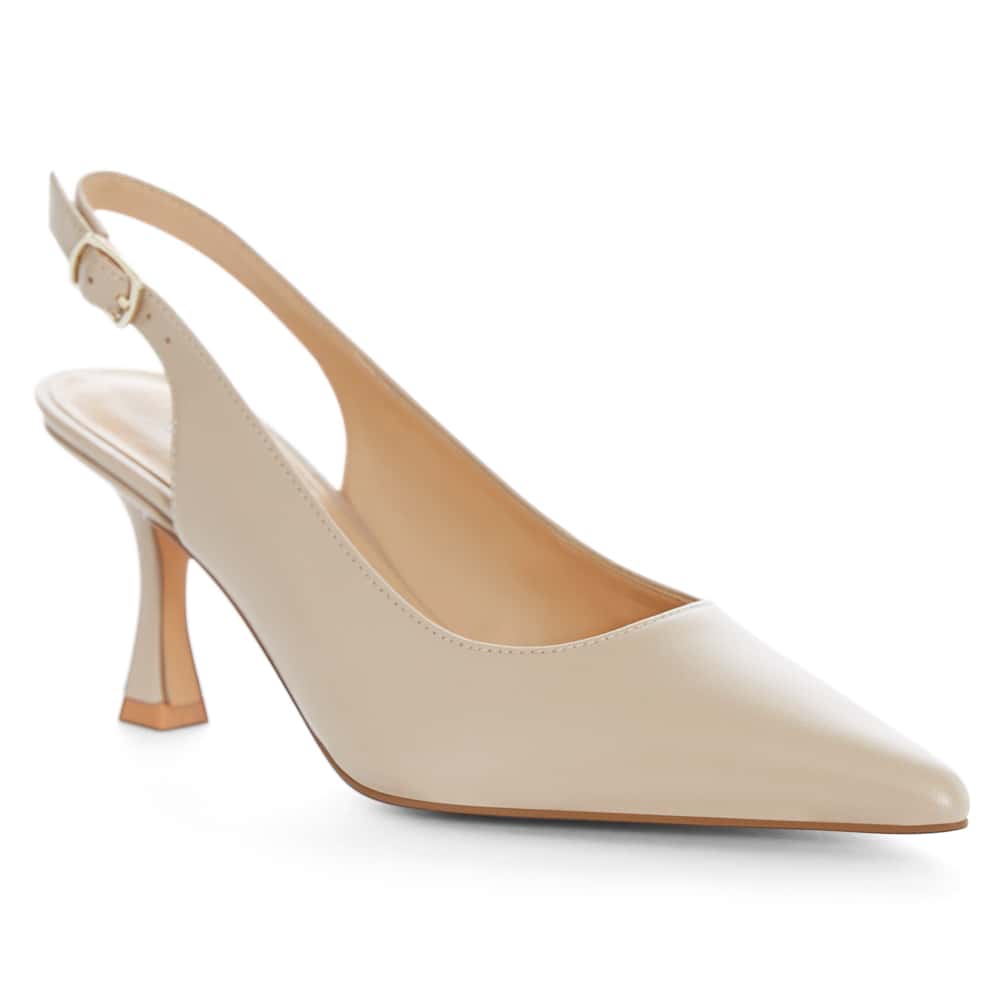 Astrid Heel in Nude Leather