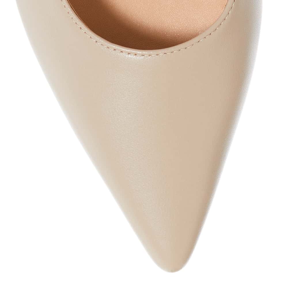 Astrid Heel in Nude Leather