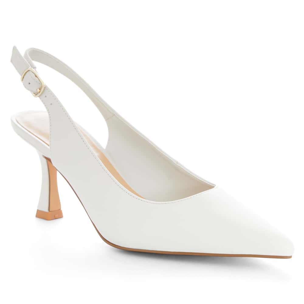 Astrid Heel in White Leather