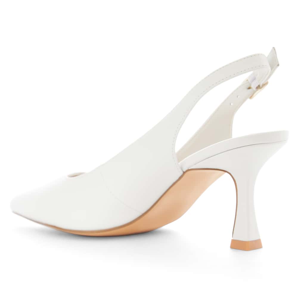 Astrid Heel in White Leather
