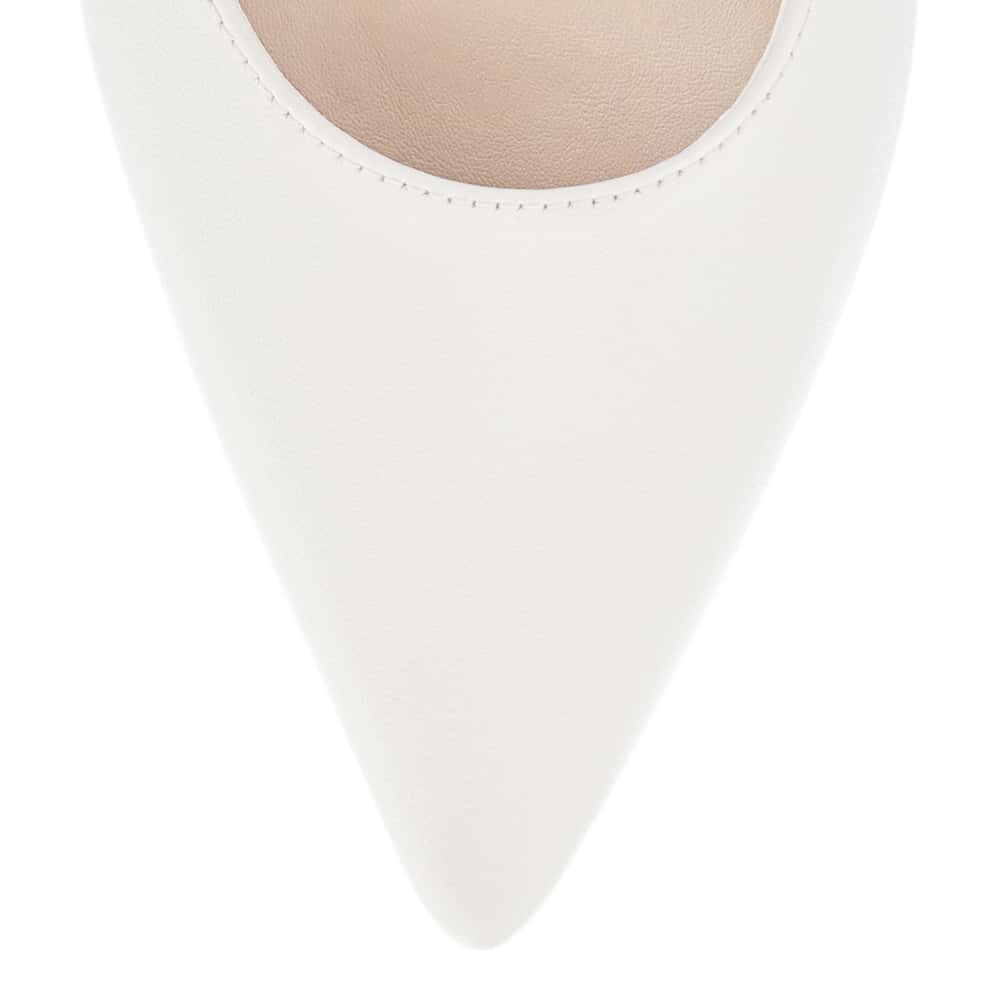 Astrid Heel in White Leather