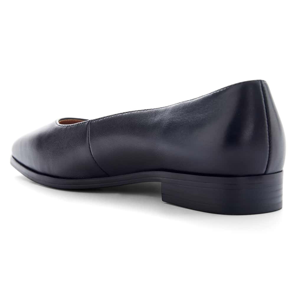 Avanti Ballet Flat in Black Leather