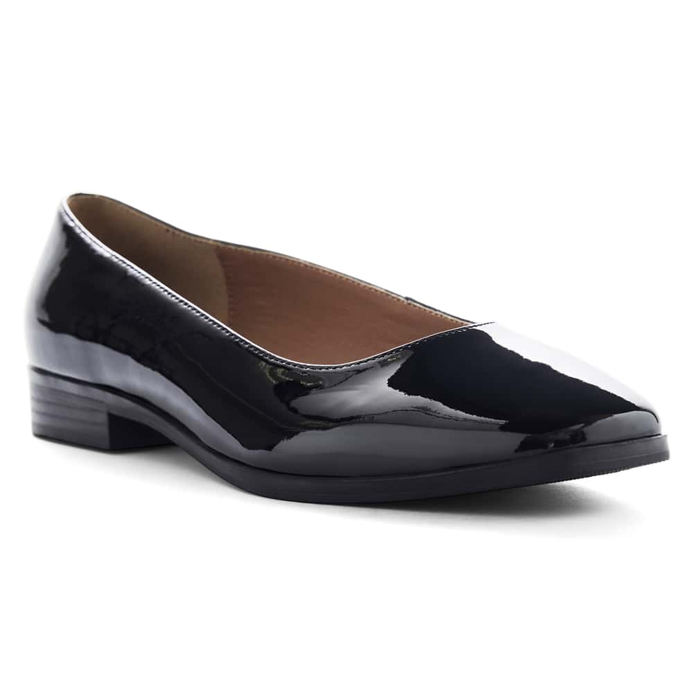 Avanti Ballet Flat in Black Patent