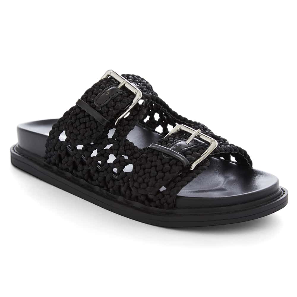 Bamboo Slide in Black Weave