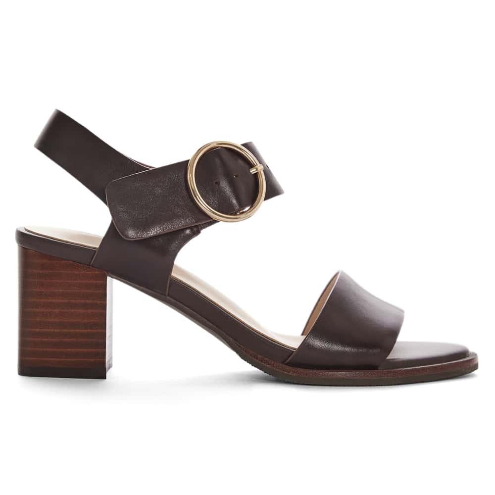 Bolivia Heel in Chocolate Glove Leather