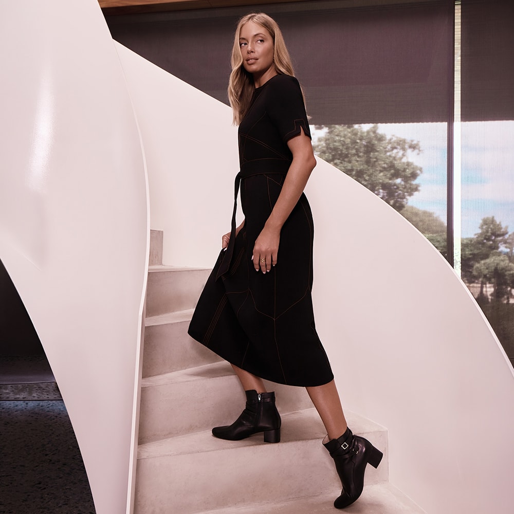 Bravo Boot in Black Leather
