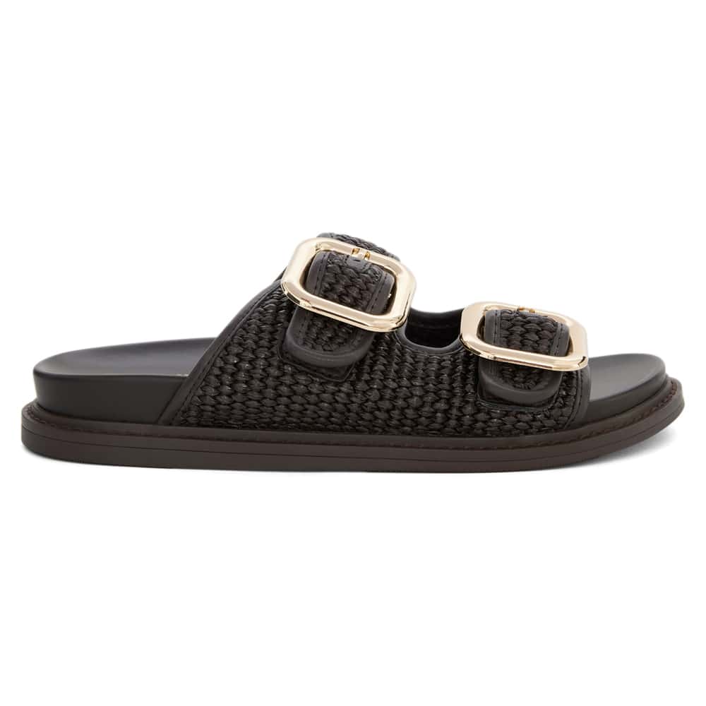 Byron Slide in Chocolate Raffia