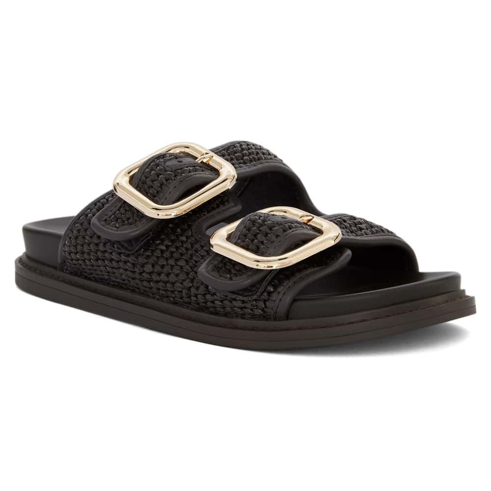 Byron Slide in Chocolate Raffia