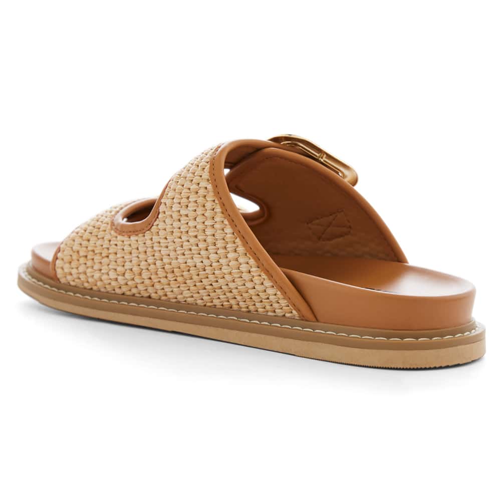 Byron Slide in Tan Raffia