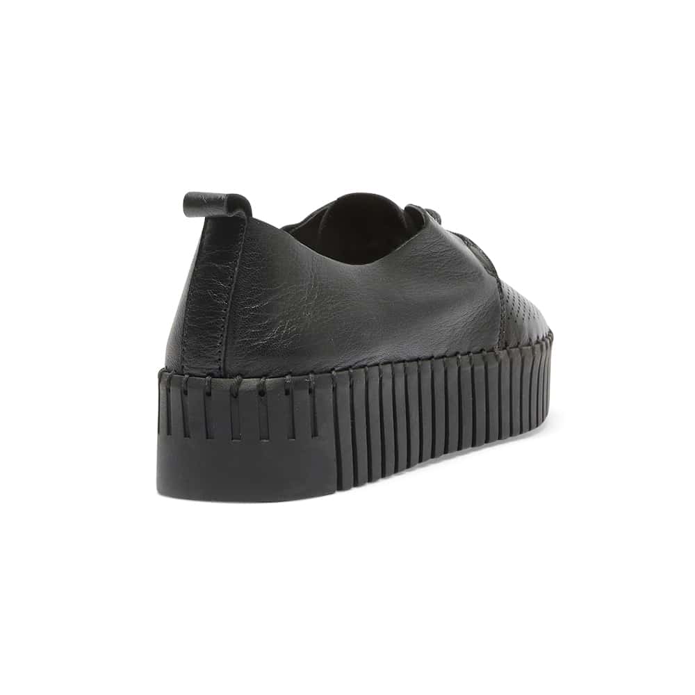 Central Sneaker in Black On Black Leather