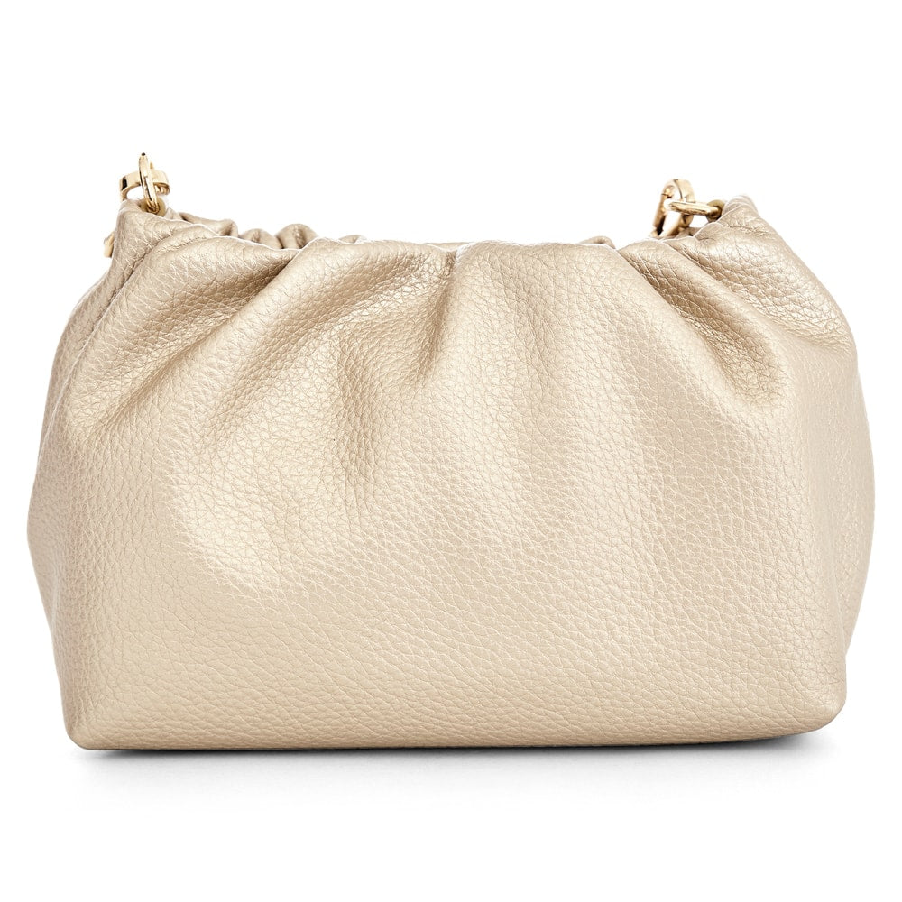 Clover Bag in Light Gold Pebble