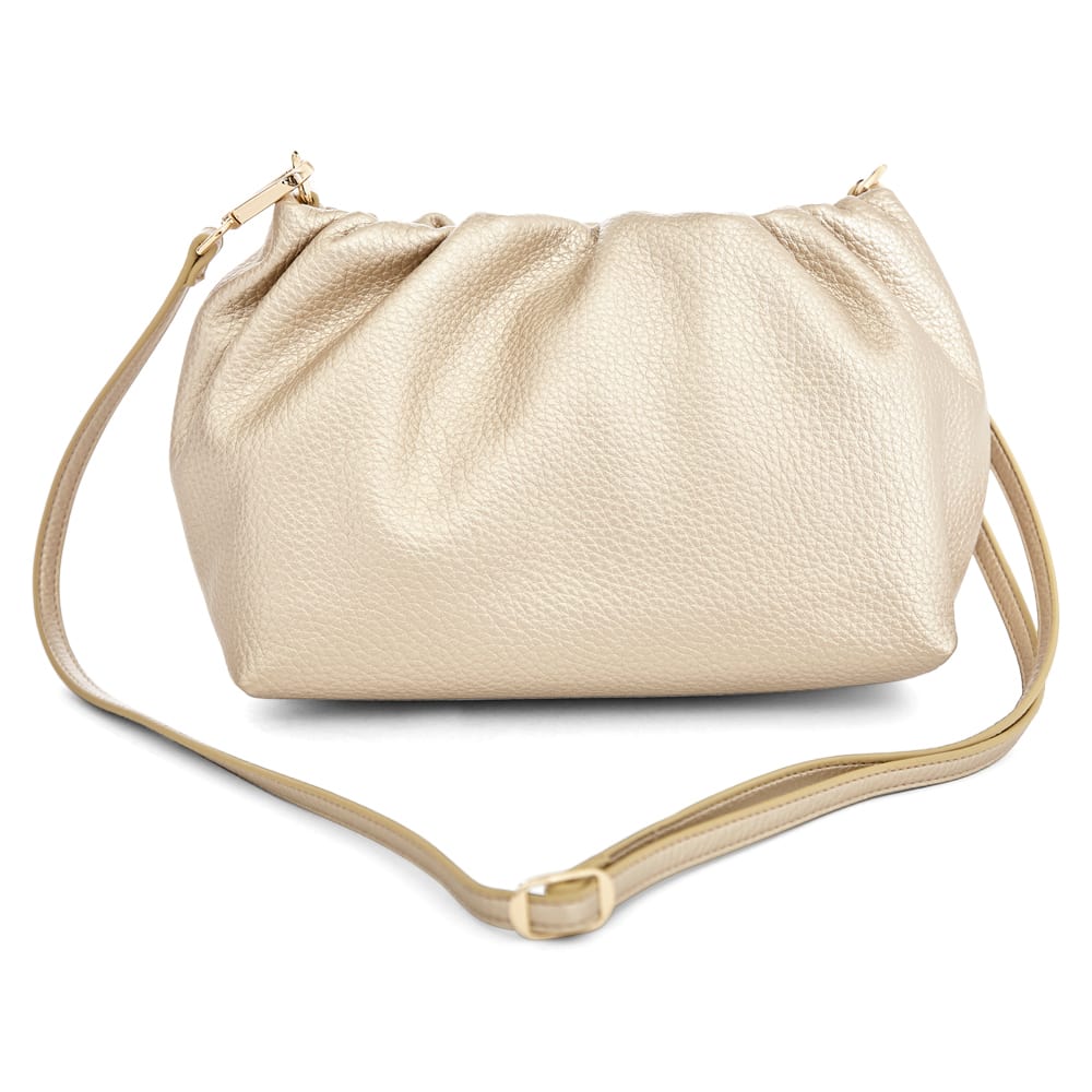 Clover Bag in Light Gold Pebble