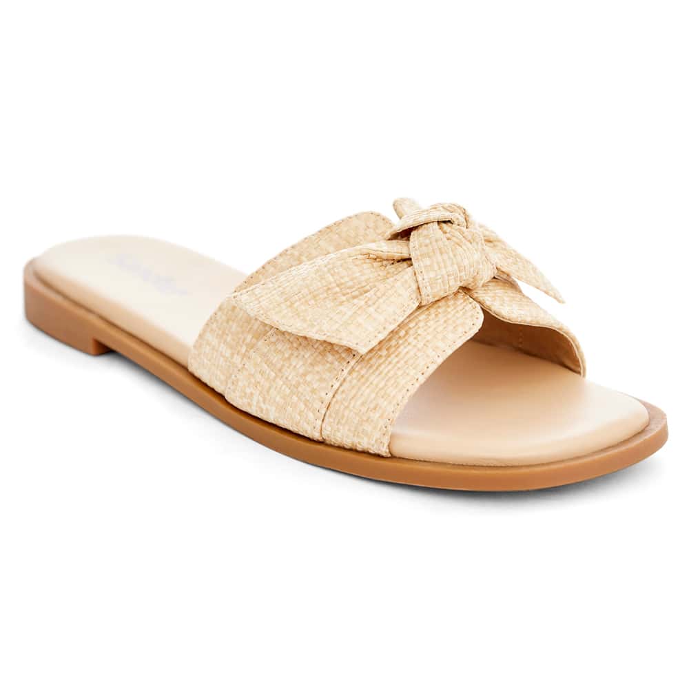 Dahlia Flat in Natural Raffia