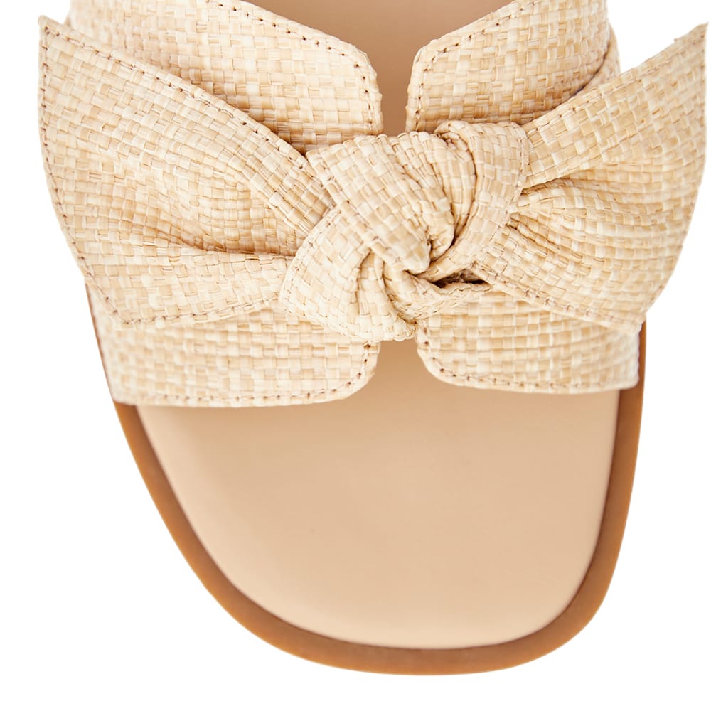 Dahlia Flat in Natural Raffia
